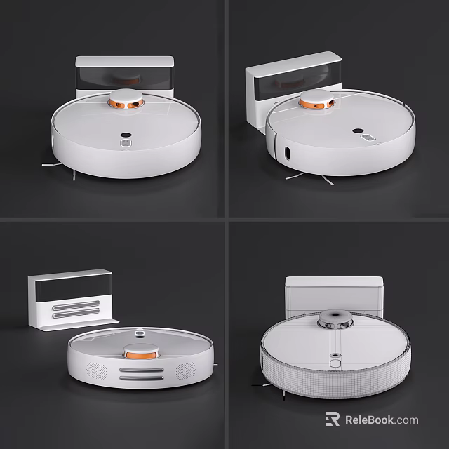 Smart Robotic Vacuum Cleaner With Charging Dock For Home Daily Cleaning Use 3d model 