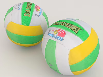Daweisi Volleyball Sports Equipment With Green White Yellow Color Design 3d model
