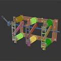Industrial Copper Equipment With Multiple Cylindrical Coils Lever And Frame Structure
