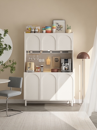 Living Room Side Cabinet Sideboard Tea Cabinet 3d model