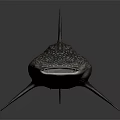 Realistic Whale Shark Model With White Spots On Dark Body And Marine Features