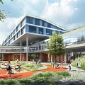 Modern School 3d model