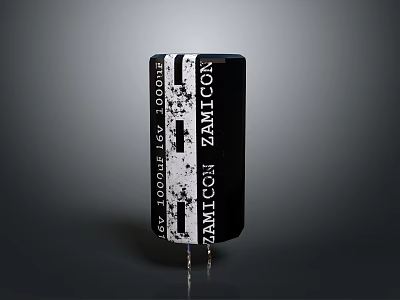 ZAMICON 16V 1000uF Low ESR 105C Electrolytic Capacitor for Hardware Tools 3d model