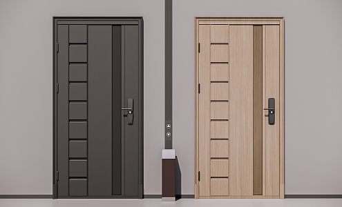 Modern security door 3d model