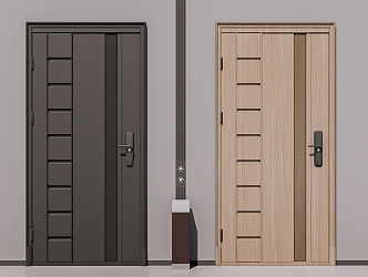 Modern security door 3d model