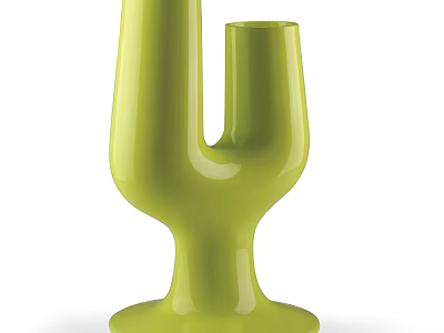 Modern Green Unique U Shaped Vase Design For Home Decorative Interior 3d model