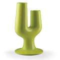 Modern Green Unique U Shaped Vase Design For Home Decorative Interior