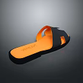 Stylish Black and Orange Open Toe Sandals with Comfortable Insole for Summer Casual Wear