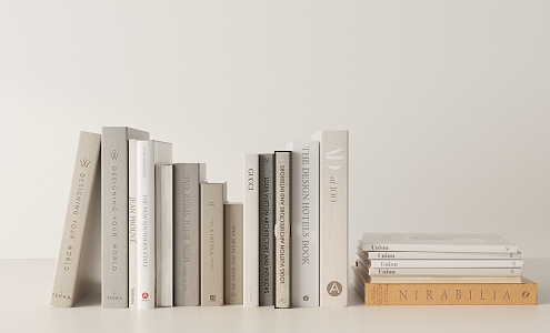 Modern Book Ornaments Combination 3d model