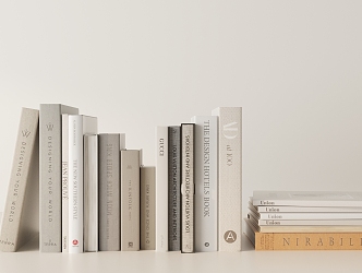 Modern Book Ornaments Combination 3d model