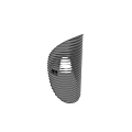 Modern Gray Pleated Wall Sconce with Soft Light and Black Fixtures for Interior Decor
