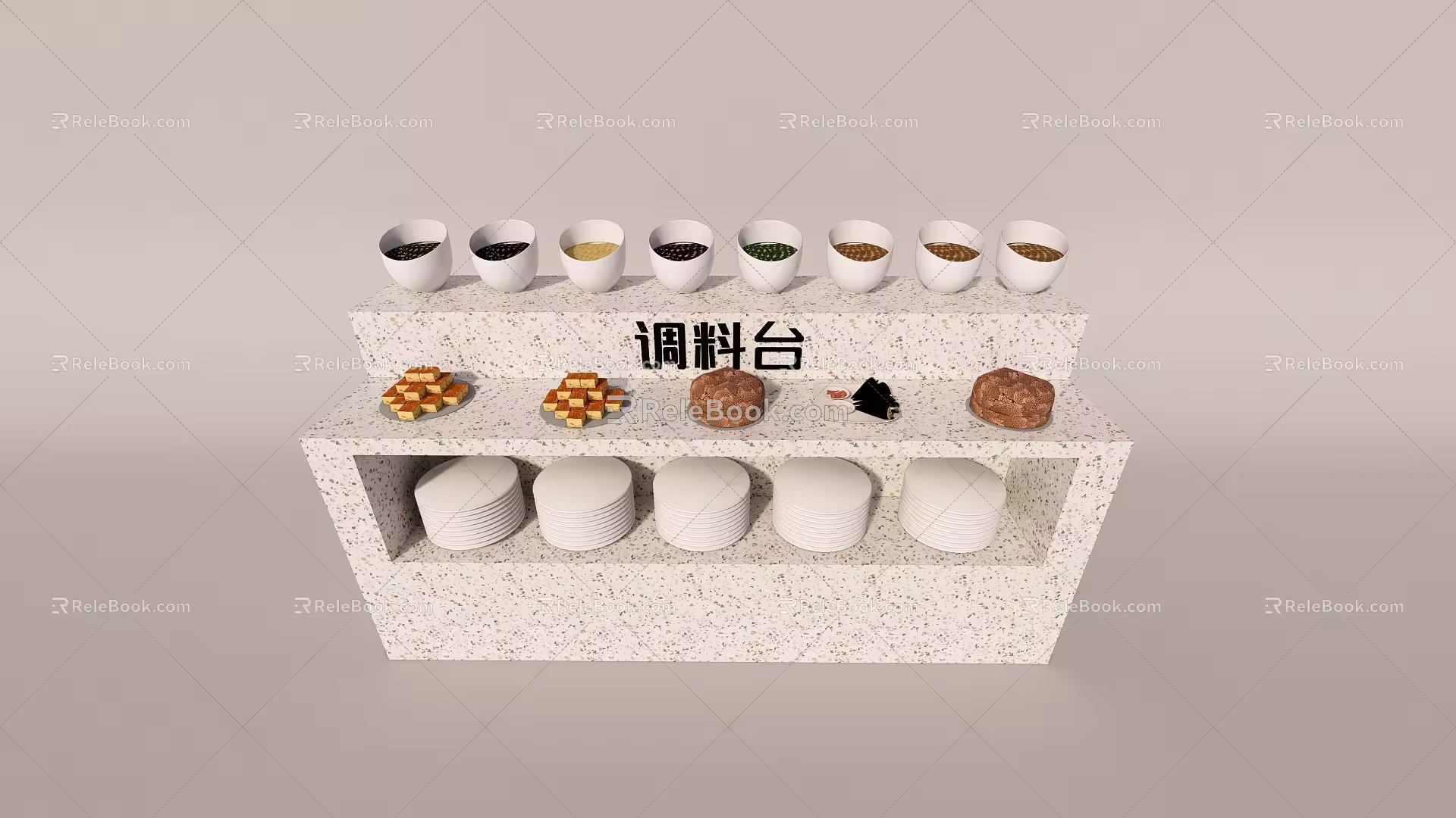 seasoning table 3d model