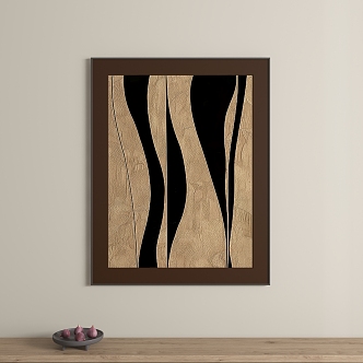 Middle Ancient Abstract Hanging Paintings 3d model