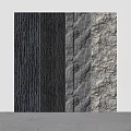 Modern Background Wall With Vertical Striped Stone And Rough Textured Surfaces