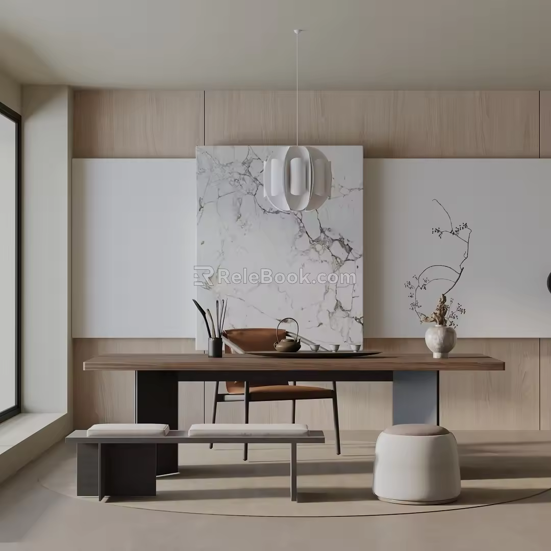 Modern table combination 3d model