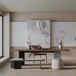 Modern table combination 3d model