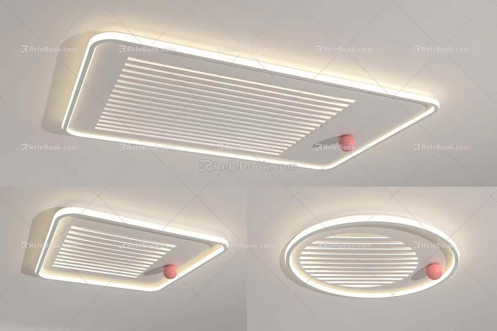 Modern ceiling light grille ceiling light 3d model