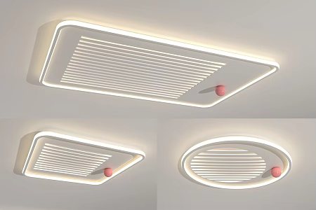 Modern ceiling light grille ceiling light 3d model