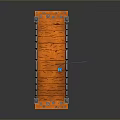 Arch Bridge 3D Model With Orange Walkway And Decorative Stone Pillars