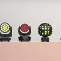 Stage Lighting Setup With Colorful Moving Head Lights And RGB LED Par Cans