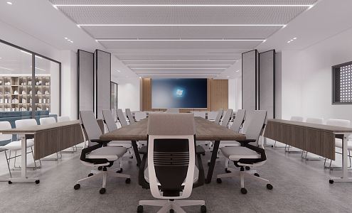 Modern Meeting Room Meeting Table and Chair 3d model