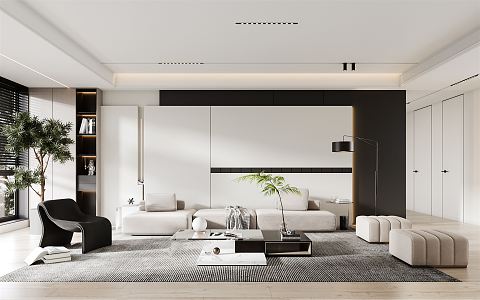 modern living room 3d model