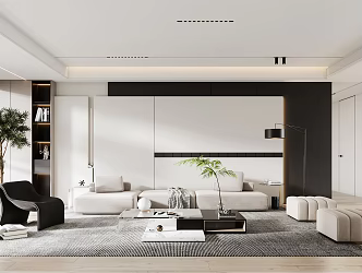 modern living room 3d model