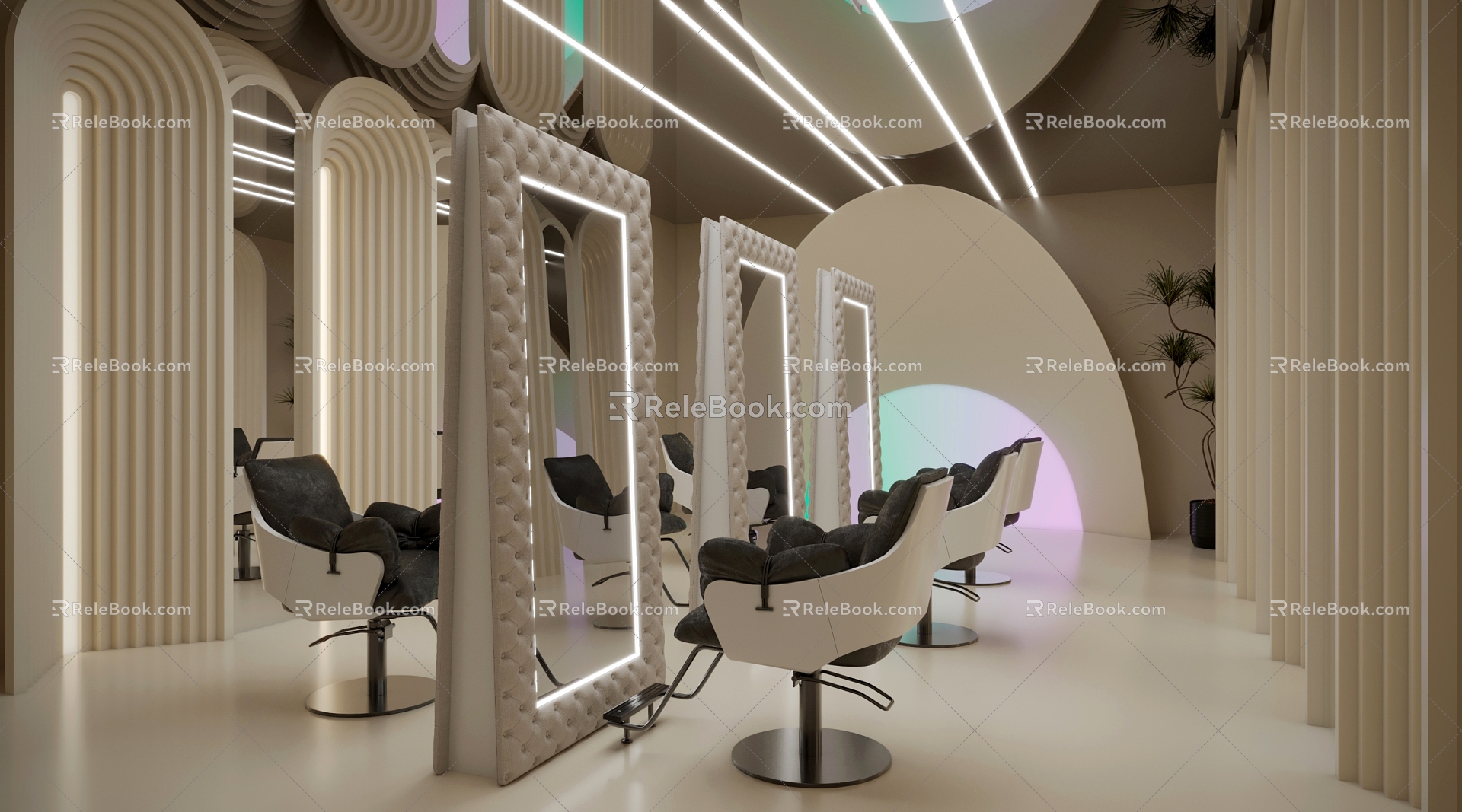 Modern barber shop beauty salon SPA beauty salon 3d model