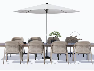 New Chinese Style Outdoor Table and Chair Outdoor Leisure Table and Chair 3d model
