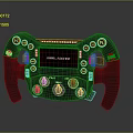 Multifunctional Racing Style Steering Wheel With Colorful Buttons Display And Carbon Fiber Design