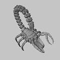 Mechanical Scorpion Sci Fi Design With Metallic Structure And Claw Details 3d model