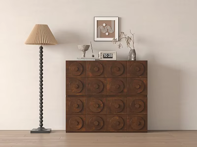 Middle style bucket cabinet 3d model