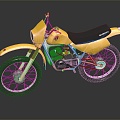 Modern Motorcycle Two-wheeled Motocross Motorcycle 3d model