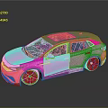 Pink SUV Car With Modern Design Silver Roof Sunroof And Alloy Wheels
