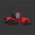 Modern Red Tracked Agricultural Machinery Featuring Spacious Cab And Durable Design
