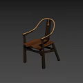 Elegant New Chinese Style Solid Wood Dining Chair With Brass Accents For Home Dining Spaces