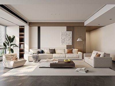 Modern Living Room Minimalist Living Room 3d model