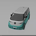 Turquoise and White Volkswagen Van with Modern Exterior Design and Alloy Wheels
