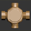 Pipe water pipe valve iron pipe fitting flange tee joint pipe water pipe valve 3d model