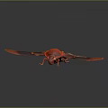Vibrant Red Beetle With Transparent Red Wings On Dark Background