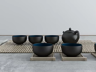 New Chinese Tea Set Tea Set 3d model