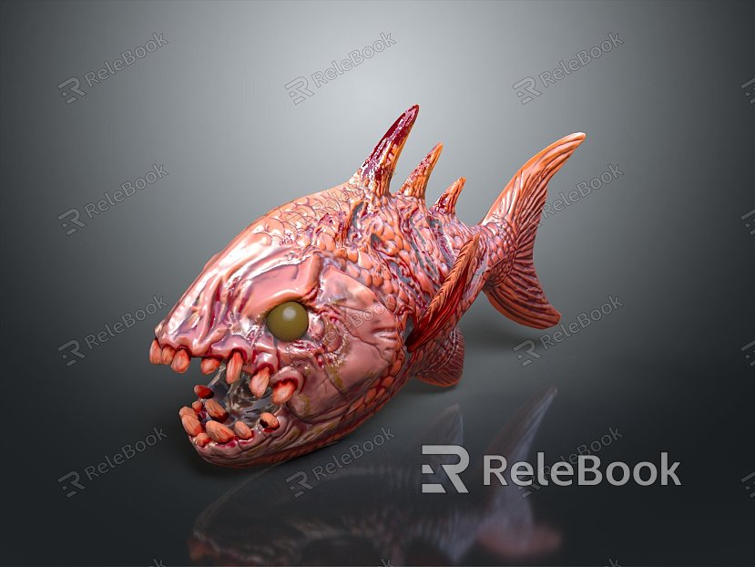 fish carnivorous fish piranha piranha freshwater fish sea fish animal game animal cartoon animal model