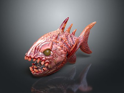 fish carnivorous fish piranha freshwater fish sea fish animal game animal cartoon animal model