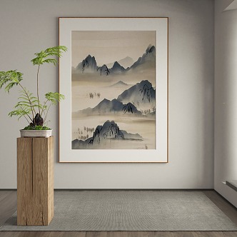 New Chinese Decorative Painting 3d model