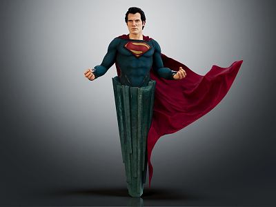 modern man superman 3d model