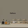 Poliform Spice Bottles Arranged On Wooden Rack With Various Colored Liquids