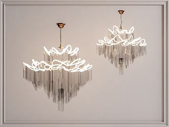 Modern chandelier 3d model