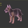 Realistic German Shepherd 3D Model Standing On Reflective Surface With Black Tan Coat 3d model