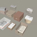 Storage Box Storage Box Storage Basket Storage Box Storage Basket 3d model