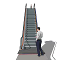 Modern elevator escalator 3d model